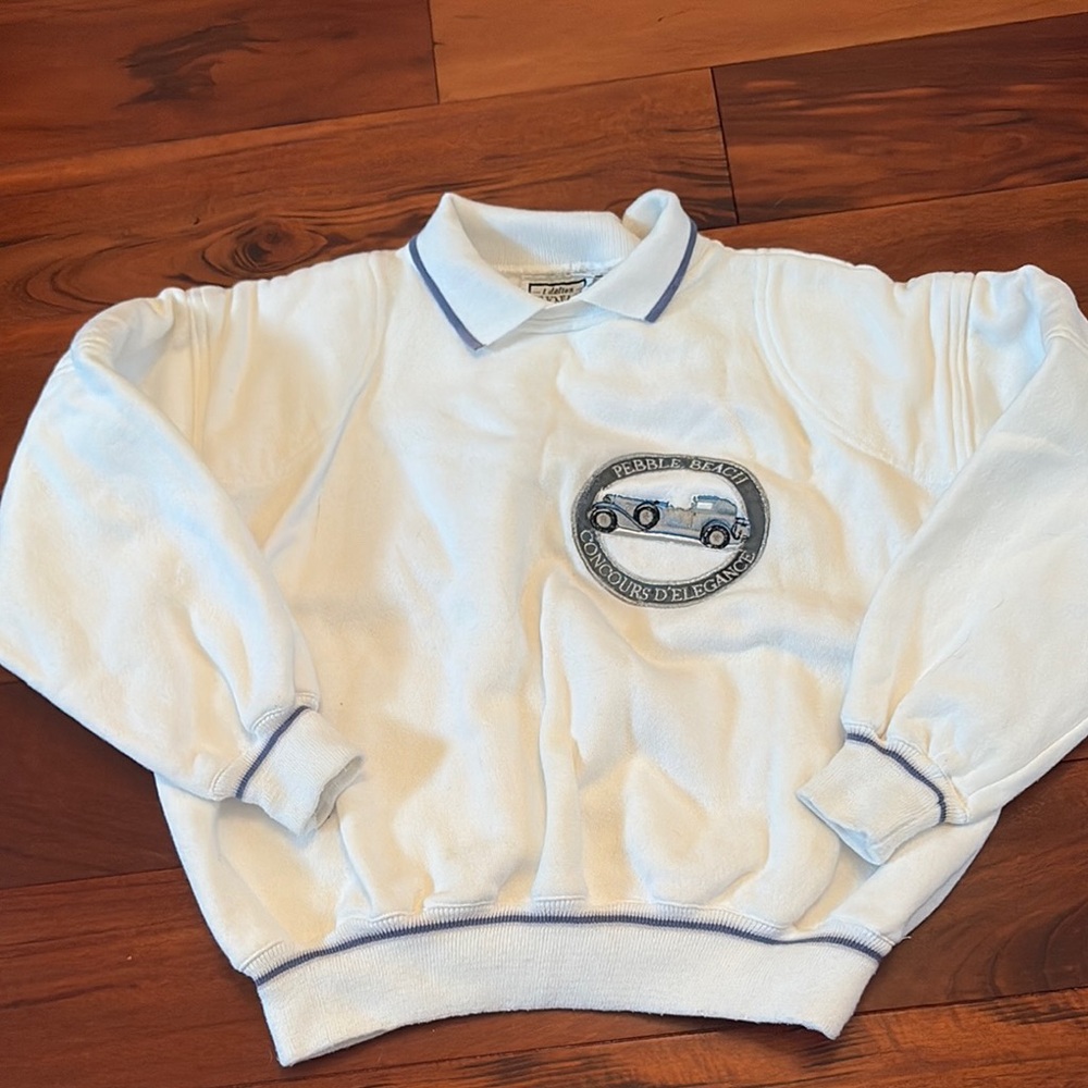 True Vintage! Pebble Beach Concourse D’elegance preppy collared sweater